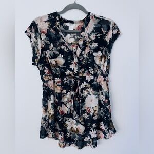 Siren Rily Maternity top Blouse floral top shirt size medium